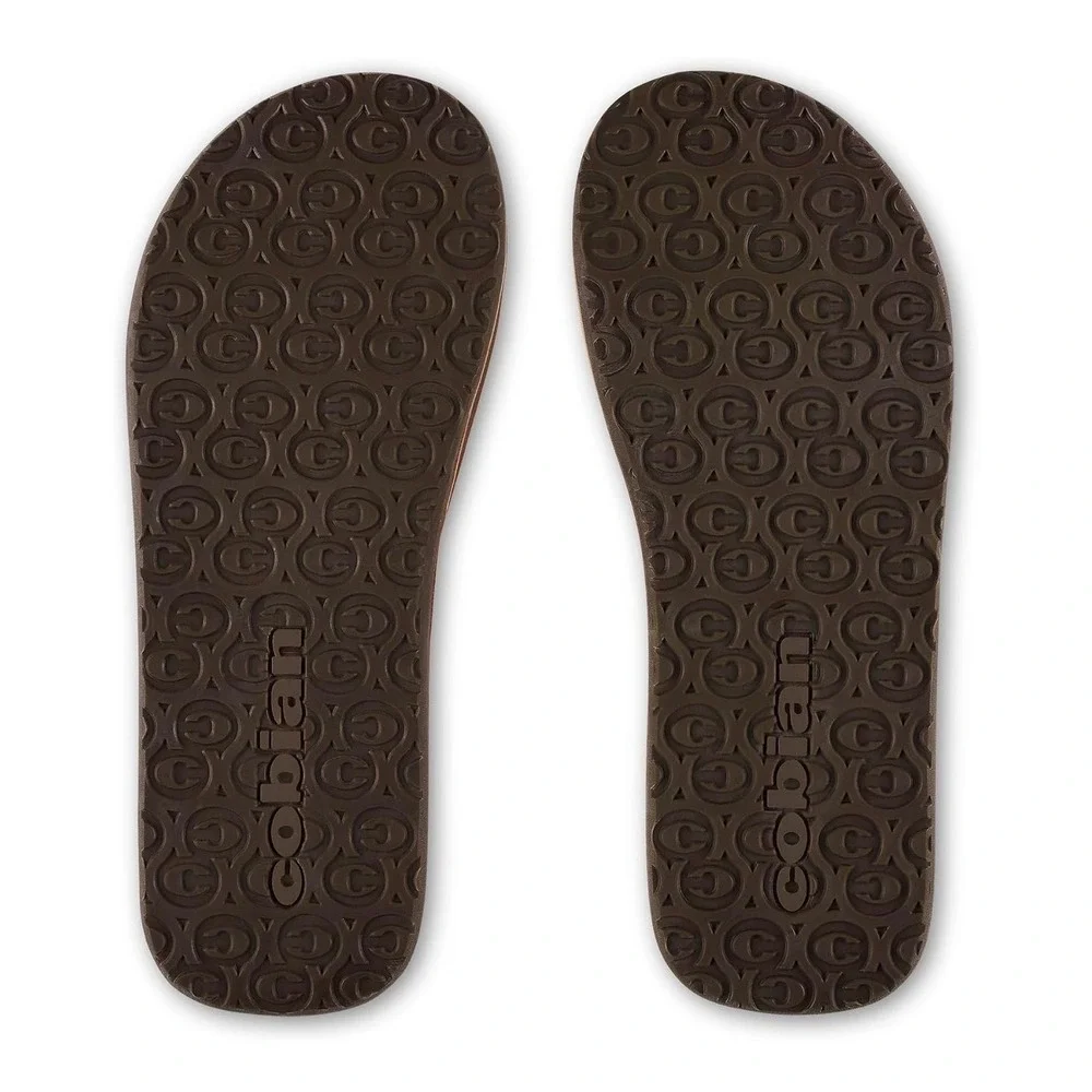 Cobian Lazo Campo Del Sol Mens Tan Premium Leather Flip Flop Sandals Size 13 NEW